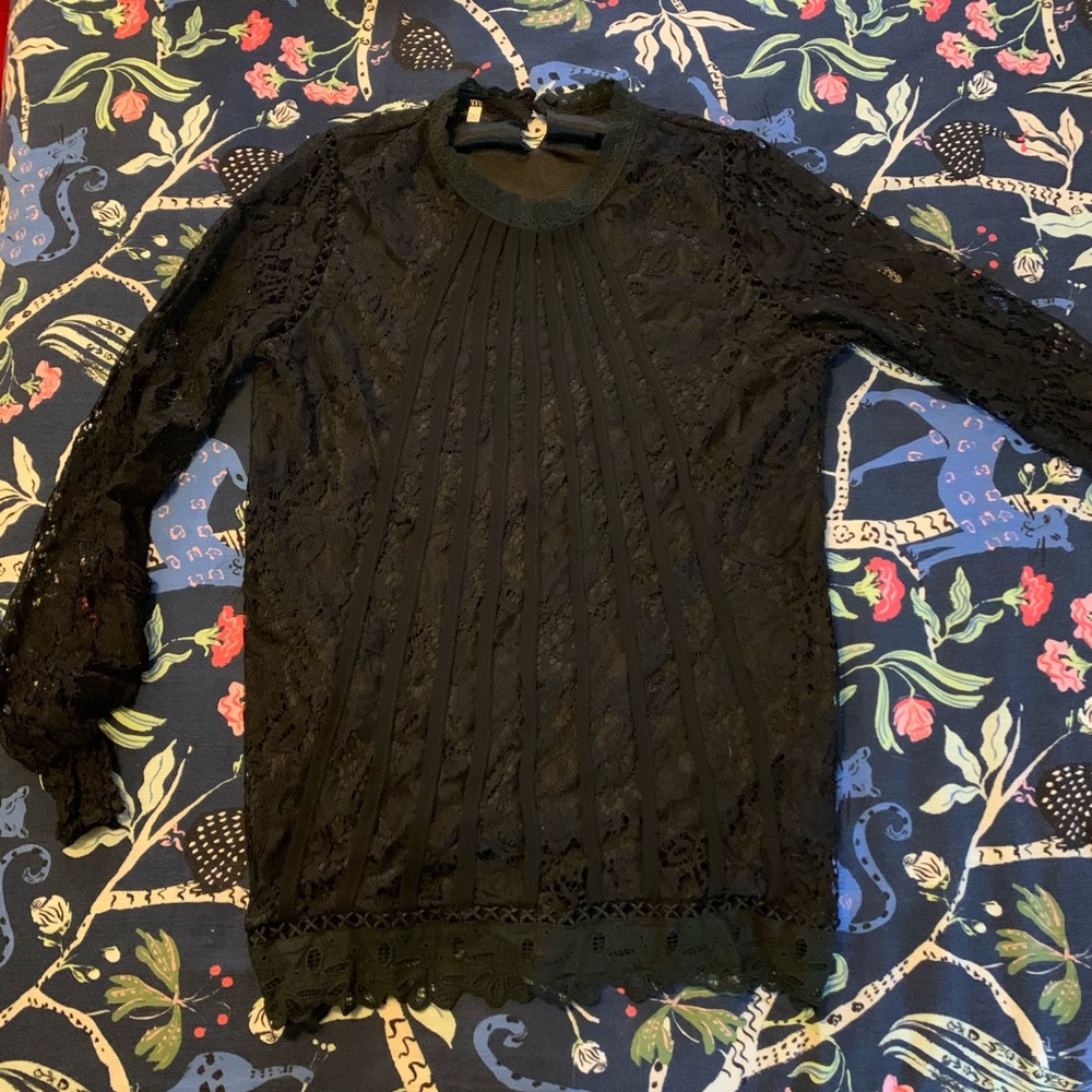 Black Lace Blouse